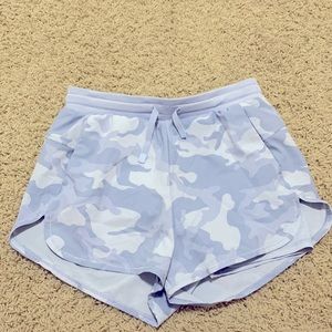 Light Blue Camo Target Girls Activewear Shorts